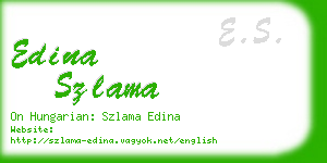 edina szlama business card